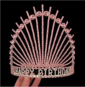 DAUDZ LAIMES DZIMŠANAS DIENĀ Custom Crown Rhinestone Pageant Crowns