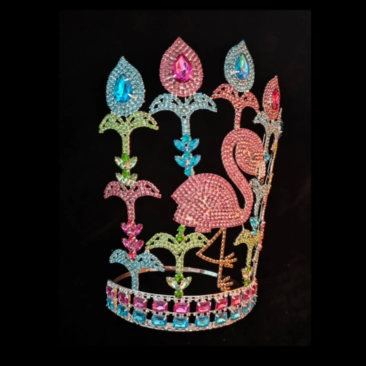 Bird Theme Pageant Rhinestone Big Crown Tall Pageant Large Crowns